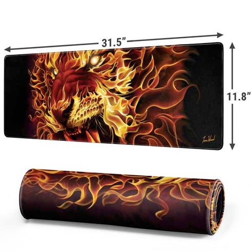 Fire Tiger by Tom Wood Gaming Mouse Pad