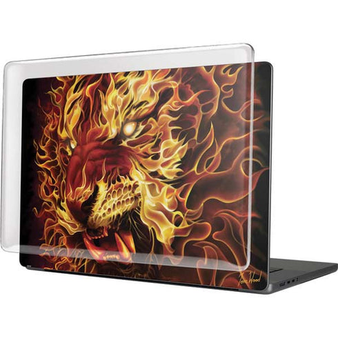 Fire Tiger by Tom Wood MacBook Pro 16in (2021-25) Case plus Skin