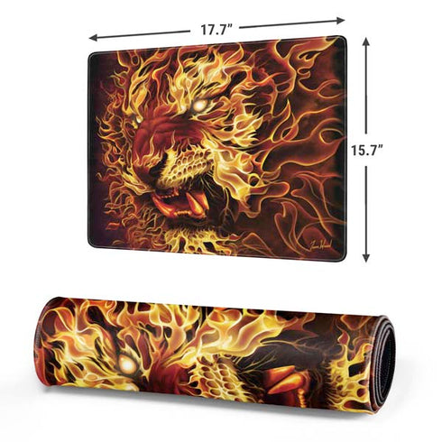 Fire Tiger by Tom Wood Gaming Mouse Pad