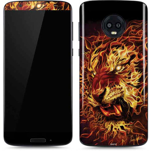 Tom Wood Fire Tiger Moto G6 Skin