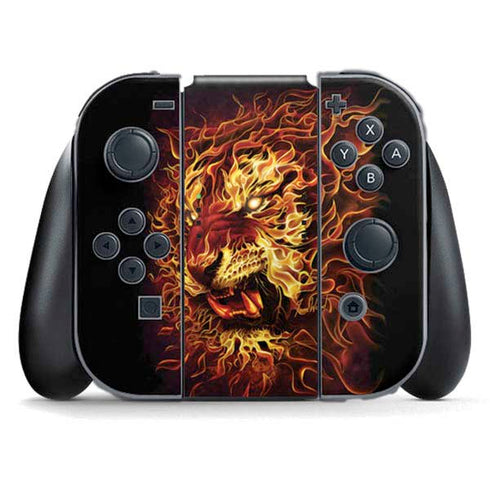 Fire Tiger by Tom Wood Nintendo Switch (2017-2021) Joy-Con Controller Skin