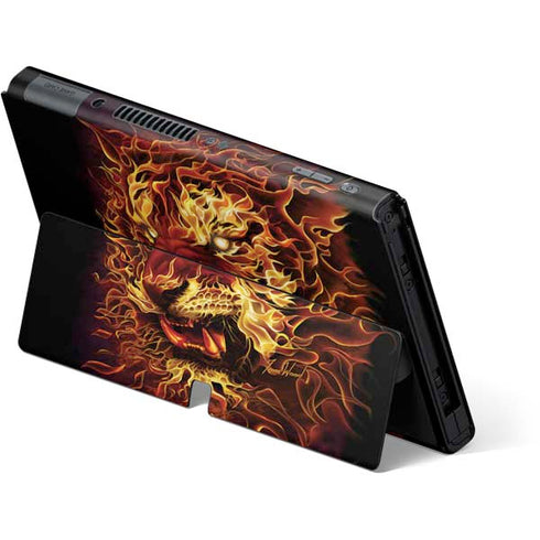 Tom Wood Fire Tiger Nintendo Switch OLED (2021) Skin