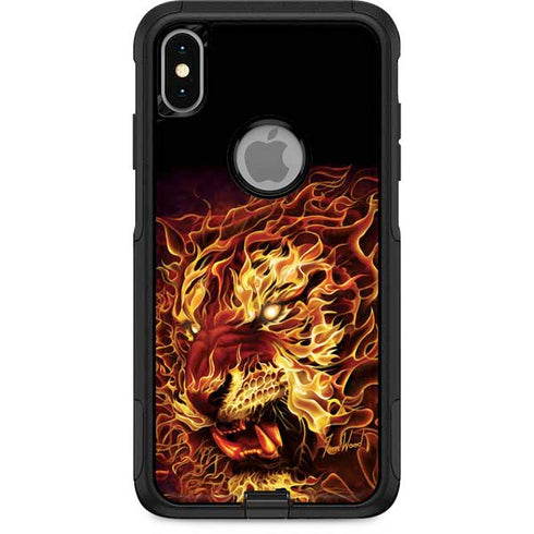 Tom Wood Fire Tiger Otterbox Commuter iPhone Skin
