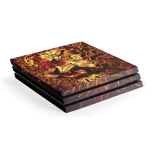 Tom Wood Fire Tiger PS4 Pro Console Skin
