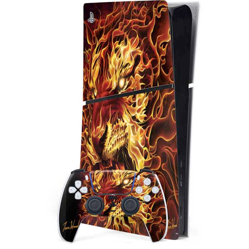 Fire Tiger by Tom Wood PS5 Slim Digital Edition Bundle Skin