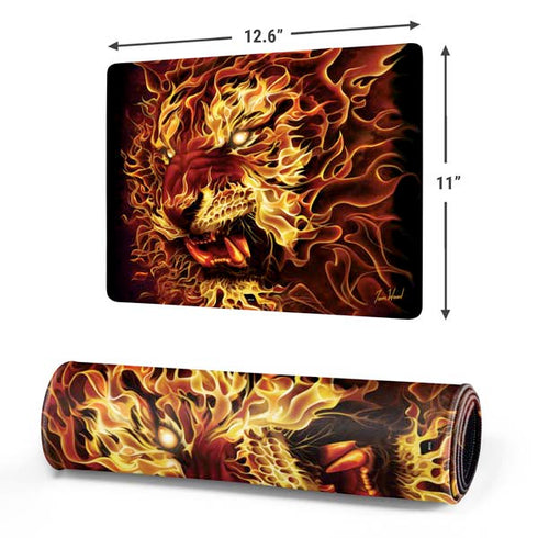 Fire Tiger by Tom Wood Gaming Mouse Pad