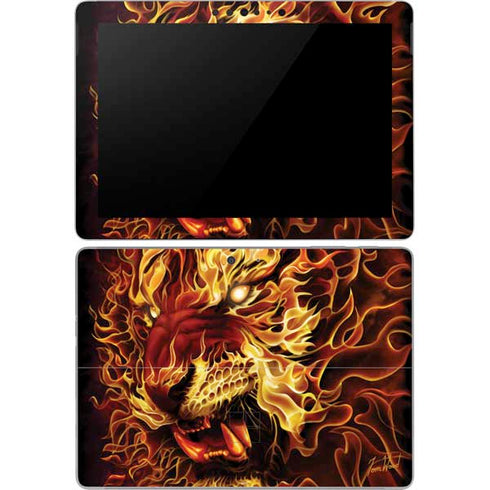 Tom Wood Fire Tiger Surface Go Skin