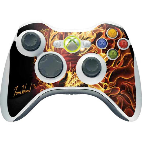 Tom Wood Fire Tiger Xbox 360 Wireless Controller Skin