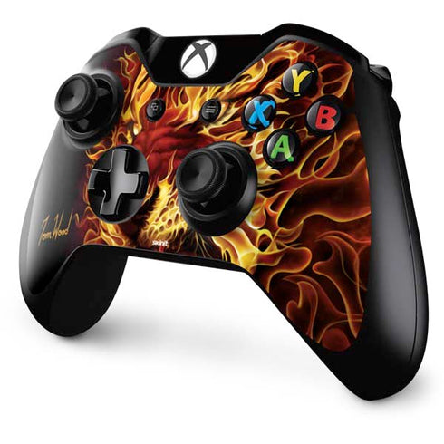 Tom Wood Fire Tiger Xbox One Controller Skin