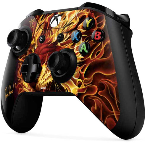 Tom Wood Fire Tiger Xbox One X Controller Skin