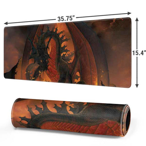 Fireball Dragon by Vincent Hie Gaming Mouse Pad