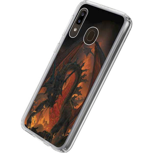 Vincent Hie Fireball Dragon Galaxy A20 Clear Case