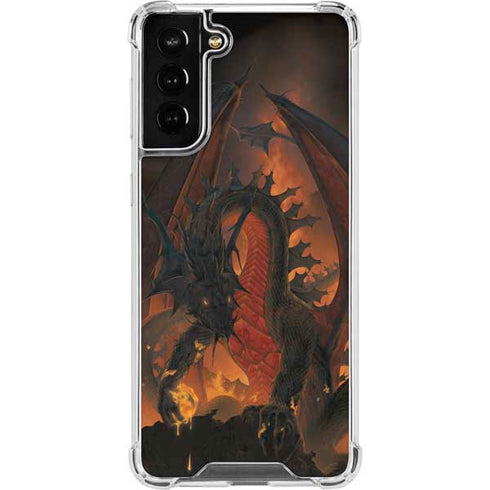 Vincent Hie Fireball Dragon Galaxy S21 FE Clear Case