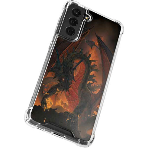 Vincent Hie Fireball Dragon Galaxy S21 FE Clear Case