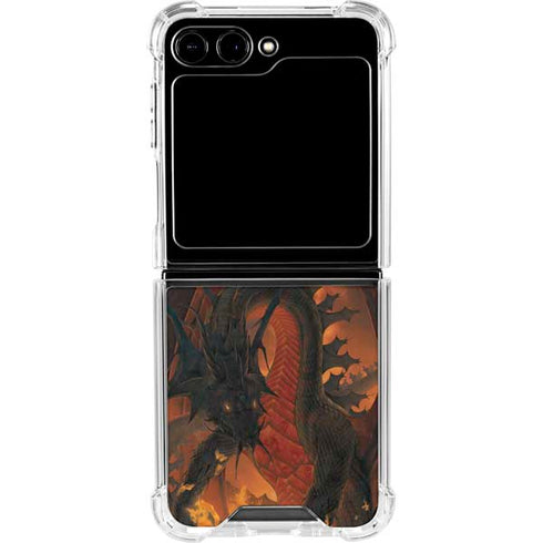 Fireball Dragon by Vincent Hie Galaxy Z Flip5 5G Clear Case