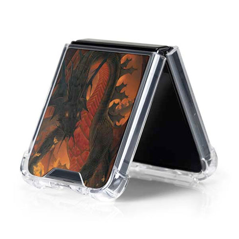 Fireball Dragon by Vincent Hie Galaxy Z Flip5 5G Clear Case