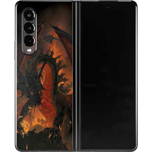 Vincent Hie Fireball Dragon Galaxy Z Fold3 5G Skin