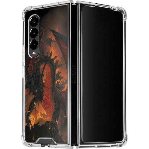 Vincent Hie Fireball Dragon Galaxy Z Fold4 5G Clear Case