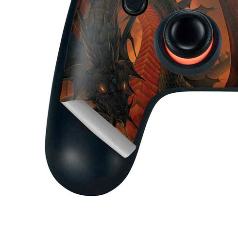 Vincent Hie Fireball Dragon Google Stadia Controller Skin