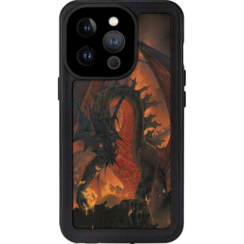 Vincent Hie Fireball Dragon iPhone 14 Pro Waterproof Case