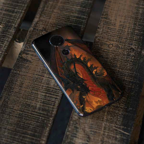 Vincent Hie Fireball Dragon Moto E5 Plus Skin