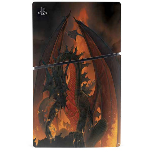 Fireball Dragon by Vincent Hie PS5 Slim Disk Bundle Skin
