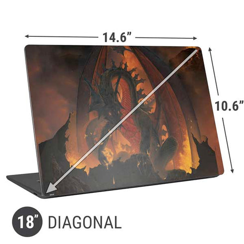 Vincent Hie Fireball Dragon Universal Laptop 18in (14.6 x 10.6in) Skin