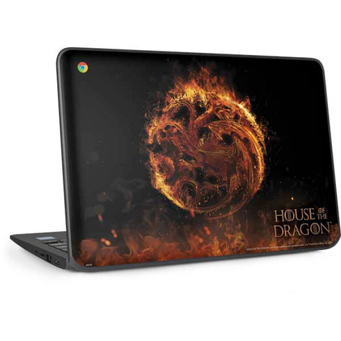 HBO House of the Dragon Flaming Tararyen Sigil HP Chromebook Skin