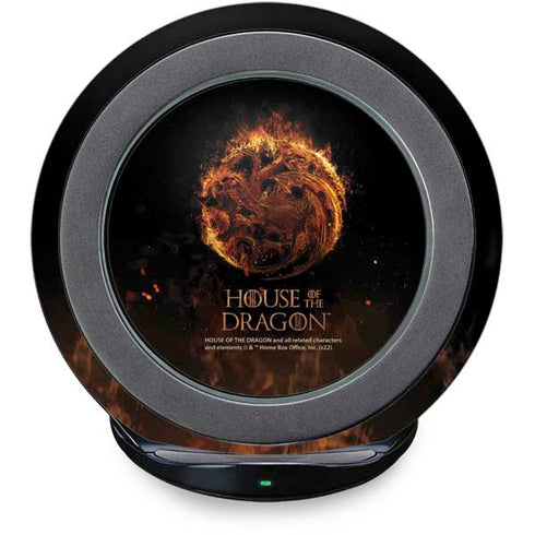 HBO House of the Dragon Flaming Tararyen Sigil Fast Charge Wireless Charging Stand Skin