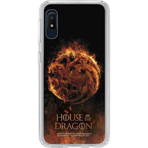 HBO House of the Dragon Flaming Tararyen Sigil Galaxy A10e Clear Case