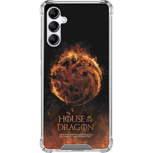 HBO House of the Dragon Flaming Tararyen Sigil Galaxy A15 5G Clear Case