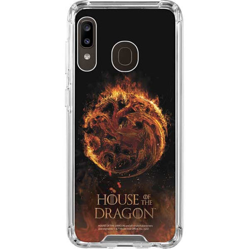 HBO House of the Dragon Flaming Tararyen Sigil Galaxy A30 Clear Case