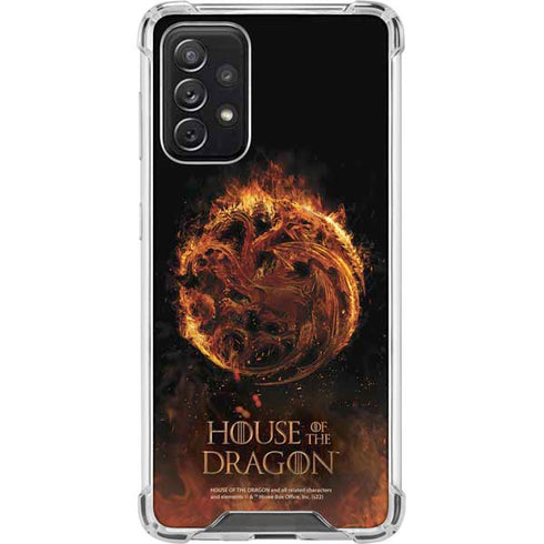 HBO House of the Dragon Flaming Tararyen Sigil Galaxy A72 5G Clear Case