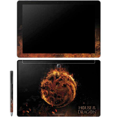 HBO House of the Dragon Flaming Tararyen Sigil Galaxy Book 12in Skin