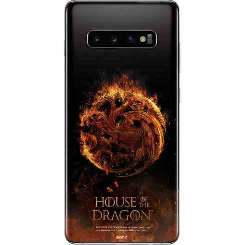 HBO House of the Dragon Flaming Tararyen Sigil Galaxy S10 Plus Skin