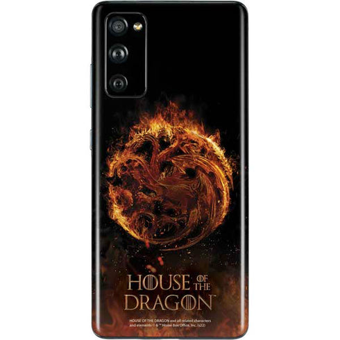 HBO House of the Dragon Flaming Tararyen Sigil Galaxy S20 Fan Edition Skin