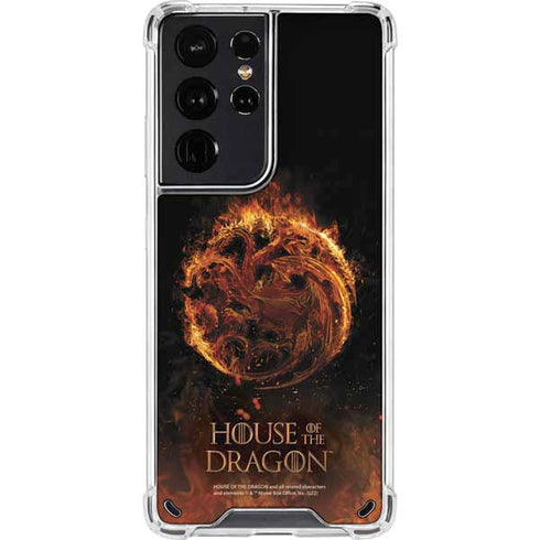 HBO House of the Dragon Flaming Tararyen Sigil Galaxy S21 Ultra 5G Clear Case