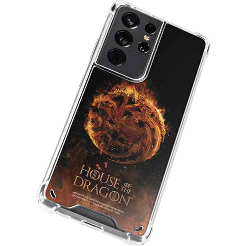 HBO House of the Dragon Flaming Tararyen Sigil Galaxy S21 Ultra 5G Clear Case