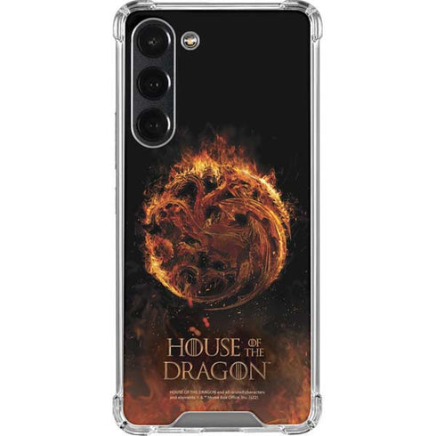 HBO House of the Dragon Flaming Tararyen Sigil Galaxy S23 Plus Clear Case