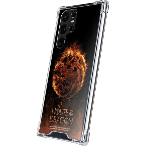 HBO House of the Dragon Flaming Tararyen Sigil Galaxy S24 Ultra Clear Case