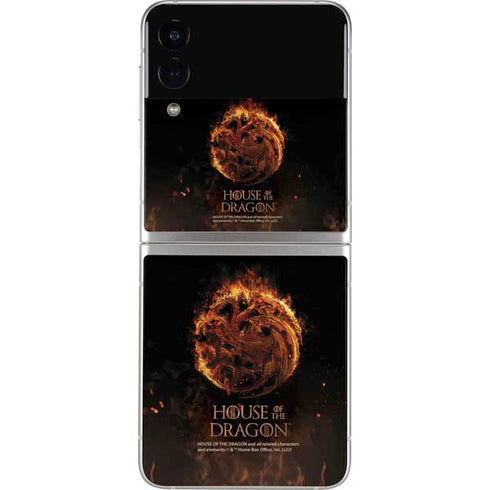 HBO House of the Dragon Flaming Tararyen Sigil Galaxy Z Flip4 5G Skin