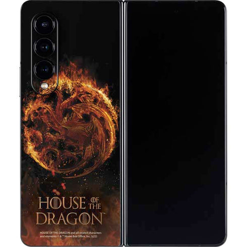 HBO House of the Dragon Flaming Tararyen Sigil Galaxy Z Fold4 5G Skin