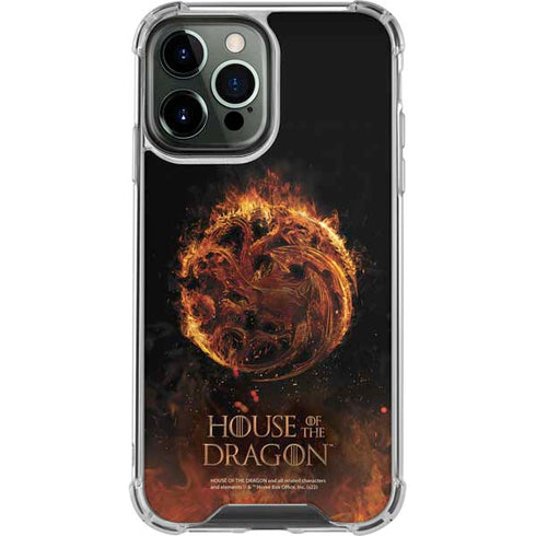 HBO House of the Dragon Flaming Tararyen Sigil iPhone 13 Pro Max Clear Case