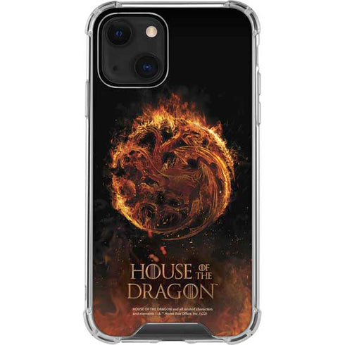 HBO House of the Dragon Flaming Tararyen Sigil iPhone 14 Plus Clear Case