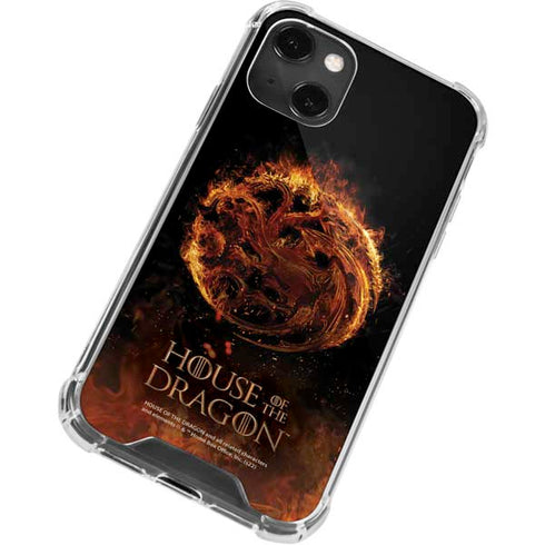 HBO House of the Dragon Flaming Tararyen Sigil iPhone 14 Plus Clear Case