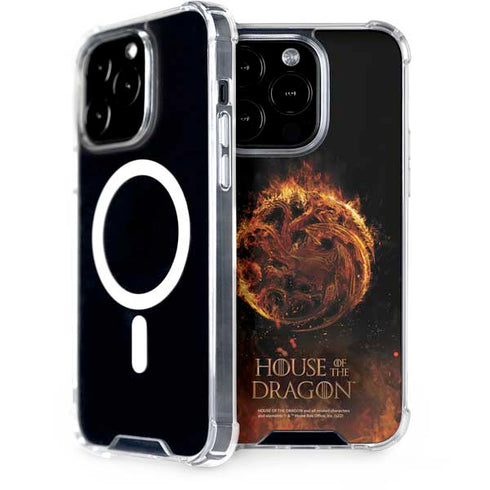 HBO House of the Dragon Flaming Tararyen Sigil iPhone 15 Pro MagSafe Case