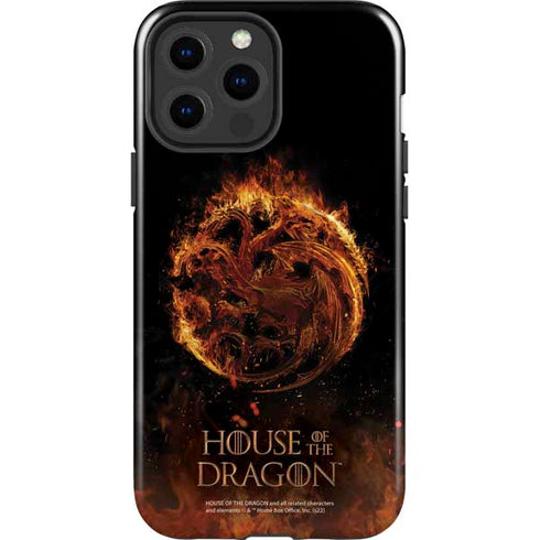 HBO House of the Dragon Flaming Tararyen Sigil iPhone 15 Pro Max Impact Case