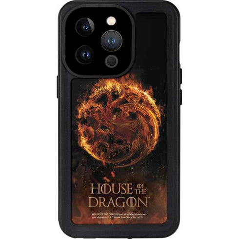 HBO House of the Dragon Flaming Tararyen Sigil iPhone 14 Pro Waterproof Case