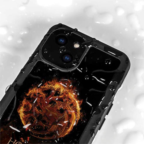 HBO House of the Dragon Flaming Tararyen Sigil iPhone 15 Plus Waterproof Case