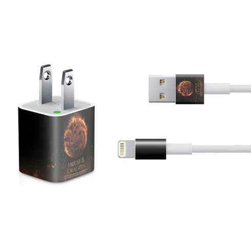 HBO House of the Dragon Flaming Tararyen Sigil iPhone Charger (5W USB) Skin